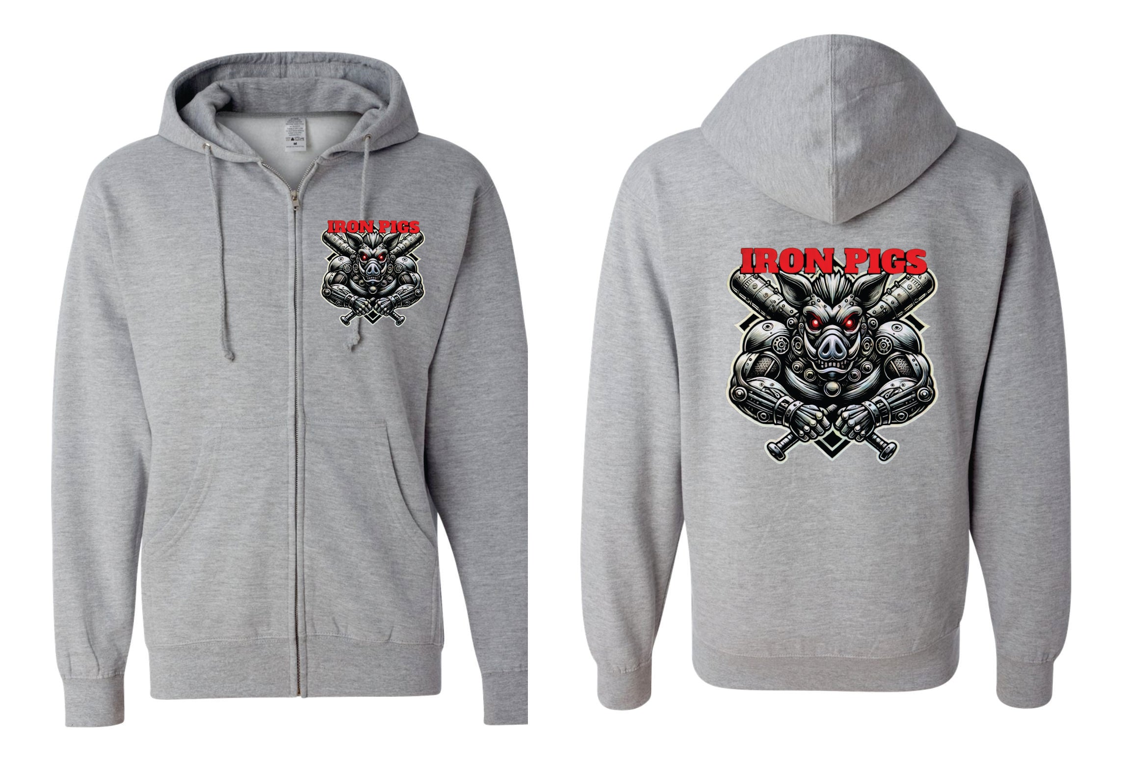 Iron Pigs full zip hoodie